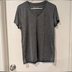 Under Armour HeatGear Heather Gray Workout Loose Tee in Large